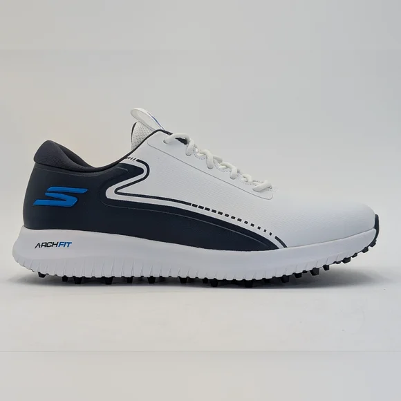 Skechers Go Golf Max 3 Size 9 ArchFit Waterproof Men's White and Navy Sneakers